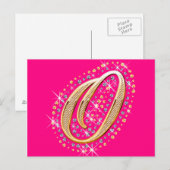 Lettre d'or O - Carte postale (Devant / Derrière)