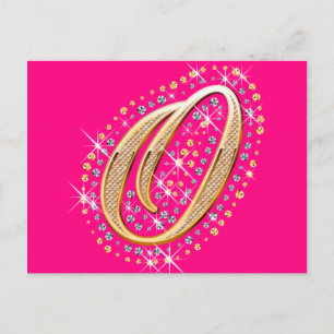 Lettre d'or O - Carte postale