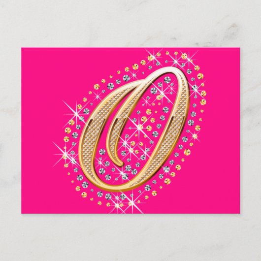 Lettre d'or O - Carte postale (Devant)