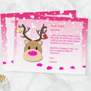 Lettre du Père Noël, Liste de Noël, Carte postale