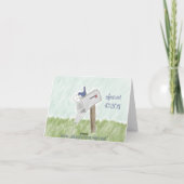 Lettre d'une carte de note aux oiseaux bleus (Dos)