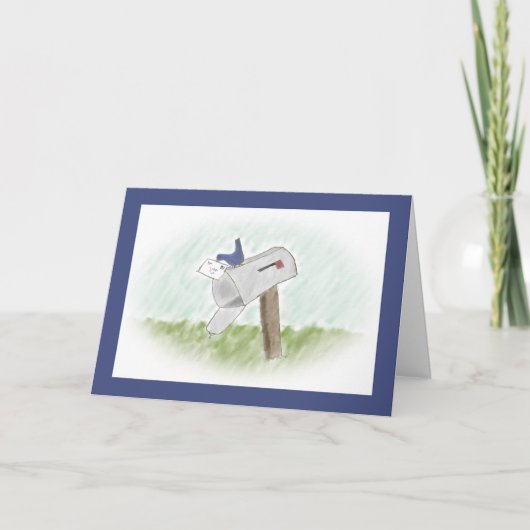 Lettre d'une carte de voeux personnalisable Bluebi (Devant)