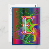 Lettre E Alphabet Dancers Carte postale (Devant / Derrière)