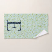 Lettre E bleu et vert liberté (Serviette à main)