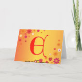 Lettre E Carte de voeux (Dos)