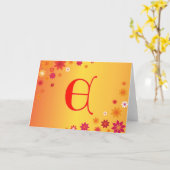 Lettre E Carte de voeux (Fleur jaune)