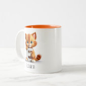 Lettre E Cat Alphabet Monogramme Café Mug (Devant gauche)