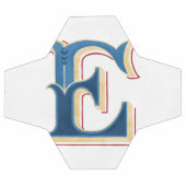 Lettre "E" Élégante Brodée (Plat)