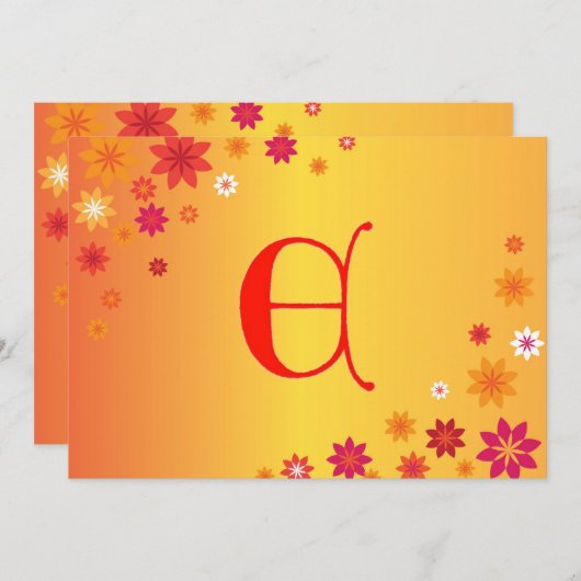 Lettre E Invitation (Devant / Derrière)