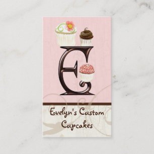 Lettre E Monogramme Dessert Boulangerie Cartes de 