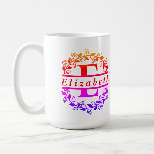 Lettre E noms mug (Gauche)