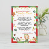 Lettre Elf Girl Noël / Invitation de vacances (Debout devant)