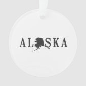 Lettre en forme d'Alaska Alaskan Nom de l'État Mot (devant)