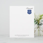 Lettre En-tête affaires de luxe avec logo monogramme (Debout devant)