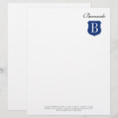 Lettre En-tête affaires de luxe avec logo monogramme (Devant / Derrière)