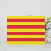 Lettre En-tête avec Drapeau de Catalogne (Debout devant)