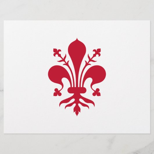 Lettre En-tête avec Drapeau de Florence, Toscane (Devant)