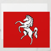 Lettre En-tête avec Drapeau de Kent, Angleterre (Devant / Derrière)