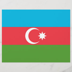 Lettre En-tête avec Drapeau de l'Azerbaïdjan