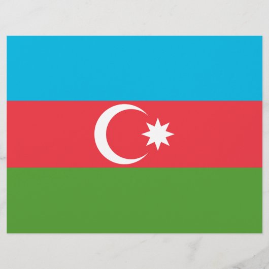 Lettre En-tête avec Drapeau de l'Azerbaïdjan (Devant)