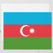 Lettre En-tête avec Drapeau de l'Azerbaïdjan (Devant / Derrière)