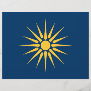 Lettre En-tête avec Drapeau de Macédoine, Grèce