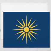 Lettre En-tête avec Drapeau de Macédoine, Grèce (Devant / Derrière)