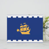 Lettre En-tête avec Drapeau de Québec, Canada (Debout devant)