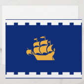 Lettre En-tête avec Drapeau de Québec, Canada (Devant / Derrière)