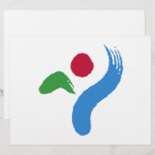 Lettre En-tête avec Drapeau de Séoul, Corée du Sud (Devant / Derrière)