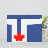 Lettre En-tête avec drapeau de Toronto, Canada (Debout devant)