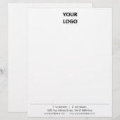 Lettre En-tête Business avec logo et URL de code QR (Devant / Derrière)