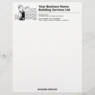 Lettre En-tête commercial des services de construction e