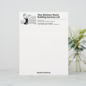 Lettre En-tête commercial des services de construction et (Debout devant)