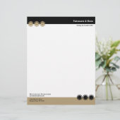 Lettre En-tête de bloc-notes en noir et en tan2 (Debout devant)