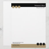 Lettre En-tête de bloc-notes en noir et en tan2 (Devant / Derrière)