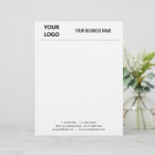 Lettre En-tête de bureau personnalisé avec logo - (Debout devant)