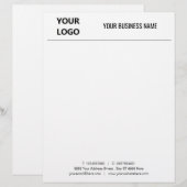 Lettre En-tête de bureau personnalisé avec logo - (Devant / Derrière)