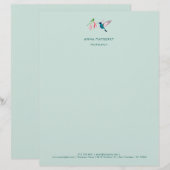 Lettre En-tête de colibri (Devant / Derrière)