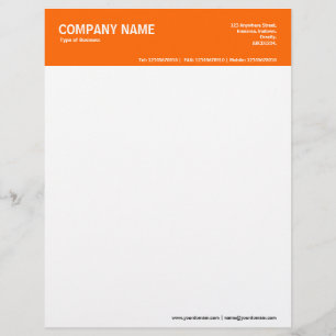 Lettre En-tête de couleur 2 pouces - Orange FF6600
