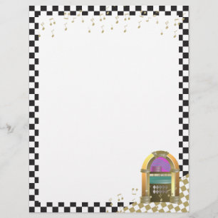 Lettre En-tête de juke-box et notes musicales
