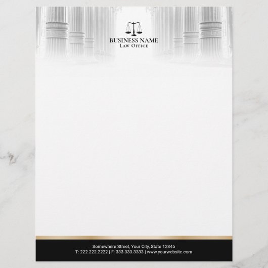 Lettre En-tête de l'avocat professionnel du bureau du dro (Devant)