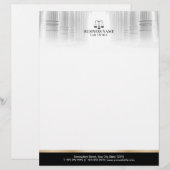 Lettre En-tête de l'avocat professionnel du bureau du dro (Devant / Derrière)