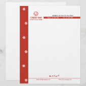 Lettre En-tête de Noël (Devant / Derrière)