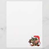 Lettre En-tête de Noël de Cute Owl (Devant)