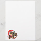 Lettre En-tête de Noël de Cute Owl (Dos)