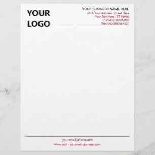 Lettre En-tête de votre entreprise avec logo - Couleurs p