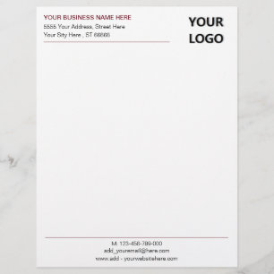 Lettre En-tête du bureau du logo de votre entreprise