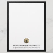 Lettre En-tête du logo de comptabilité élégant (Devant)