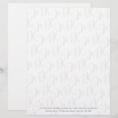 Lettre En-tête du Motif de monogramme de script professio (Devant / Derrière)